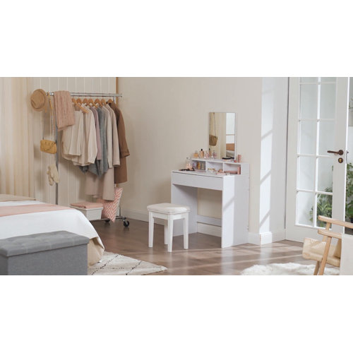 17 Stories Aadyant Dressing Table with Mirror & Reviews Wayfair.co.uk